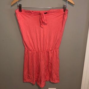 Holly tie-up peach playsuit